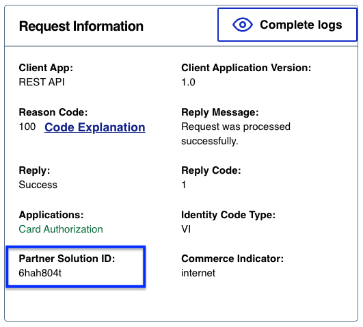 Transaction Details page in the Business Center